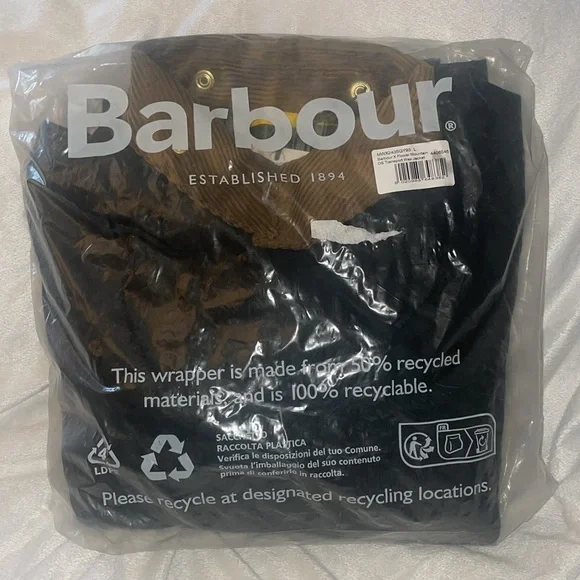 NWT BARBOUR X FLOWER MOUNTAIN Jacket in Black & Yellow - Picture 12 of 12